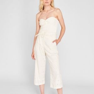 Anreannah Eyelet Wide Leg Pant - New With Tags - NEVER WORN - Blanc De Blanc
